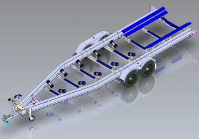 Remorque Aluminium 8m85 double essieux (RQ885GD)